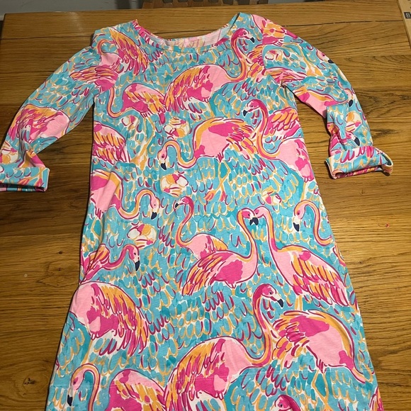 Lilly Pulitzer Linden Dress - Flamingo Peel-N-Eat Pattern Size Medium - Picture 8 of 12